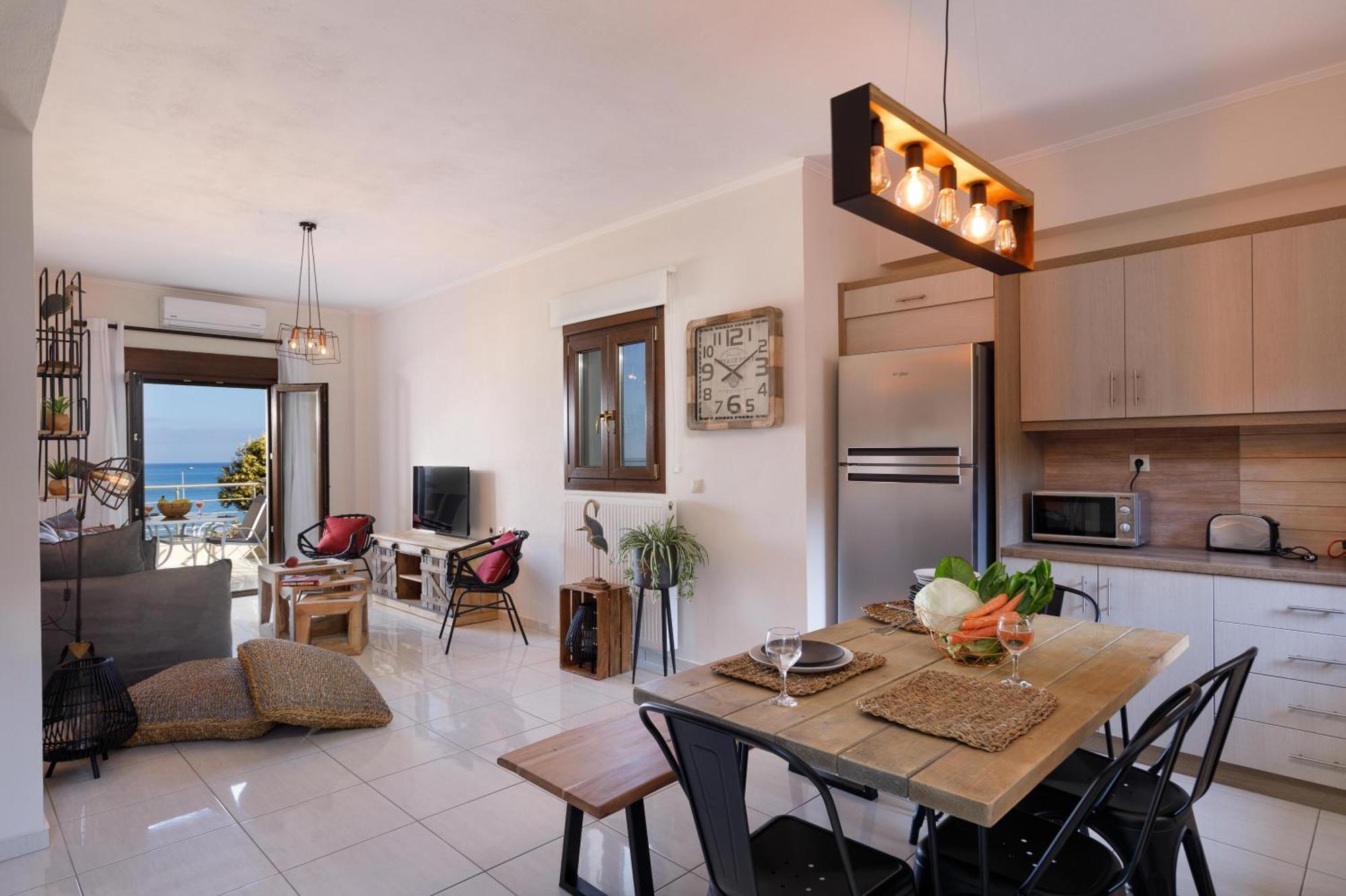 Oak Wood - Sea View Exclusive Maisonette Sfakaki Luaran gambar